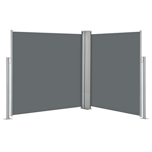 Vidaxl Retractable Side Awning, Folding Privacy Screen With Double Side, Outdoor Divider Wall Patio Awning For Deck Porch, 66.9"X236.2" Anthracite #TOP6