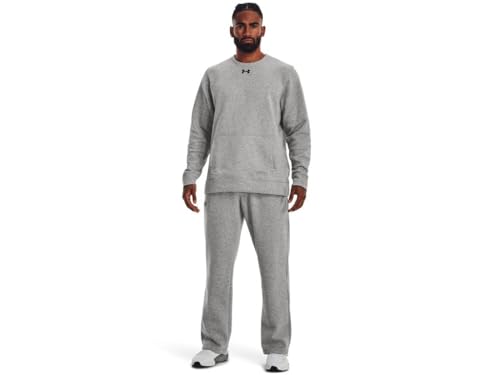 Image of Under Armour Hustle Fleece Pants, True Gray Heather (025) /Black, 4X-Large