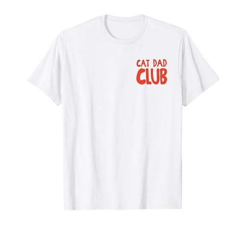 (2-seitig) Cat Dad Club Life is Better with Cats Vatertag T-Shirt