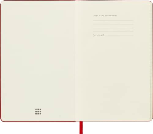 Moleskine 12 Monate Tageskalender 2024, Pocket/A6, 1 Tag = 1 Seite, Fester Einband, Scharlachrot