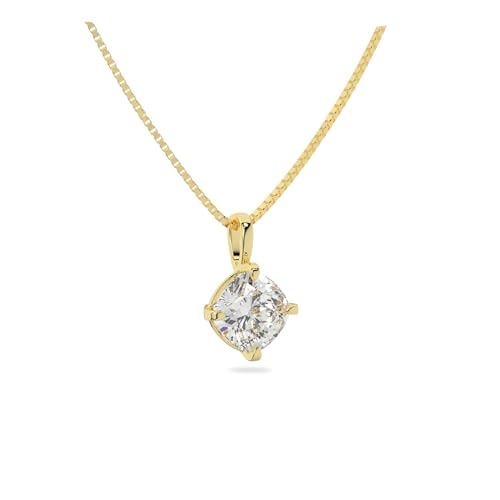 image for Adora Fine Jewelry 14K Yellow Gold Lab Grown Moissanite Diamond Cushio