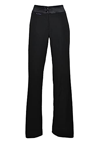 Ready4Dance Damen-Hose für Tanz, Standard, Lateinisch und Tango, mit Satinband, 05 Schwarz, S Cover