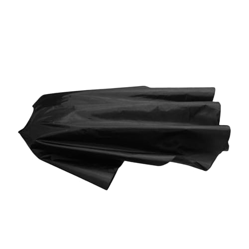 Capa de barbería negra 120x150 cm con cierre a presión