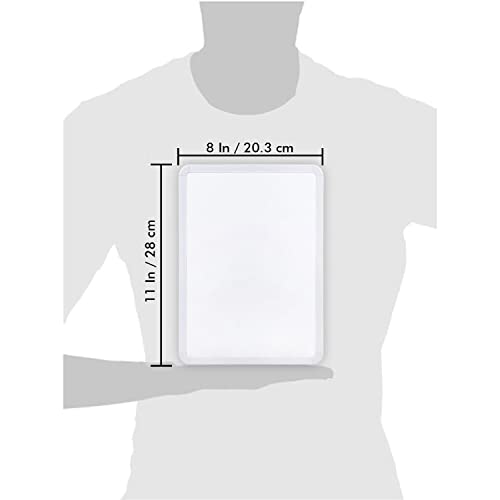 Image of LifeKrafts Magnetic Dry Erase White Board | 8x11 Inches | Mini Writing Board for Fridge & Wall |PVC Border Frame| Reusable Whiteboard with 2 Marker Pens & 1 Eraser | Home, School, Office, Kids&Adults