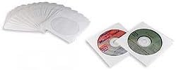 CD DVD White Paper Sleeves with Clear Window 2000 Pack