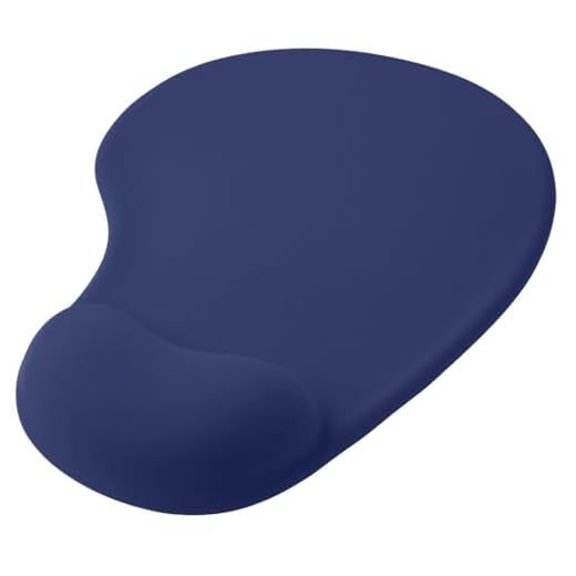 OcioDual Tapis de Souris Repose Poignet, Mouse Pad avec Support en Gel, Tapis Souris Ergonomique Tissu Doux, Tapis de Souris Bleu Foncé avec Base en Caoutchouc Antidérapant