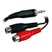 Multicomp Pro Cable, 2 RCA Jack-3.5Mm Stereo Plug, 6Ft - PSG03096