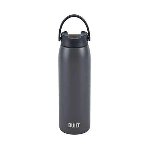 BUILT 20 Ounce Gramercy Double Wall Stainless Steel Bottle Charcoal 5253190