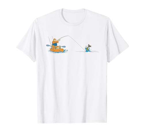 Kayak De Peche en Mer Dessin Pecheur T-Shirt