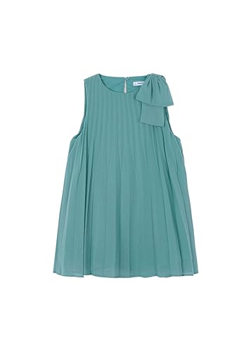 Robe plissée pour fille menthe Mayoral en mousseline légère pour cortège