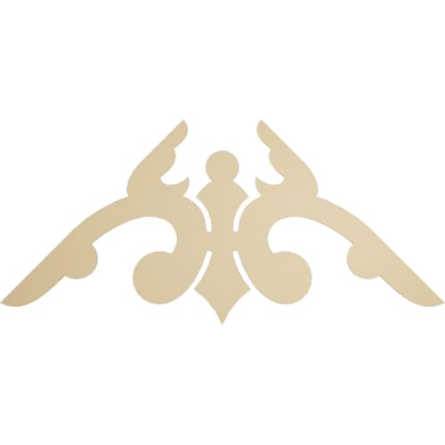 72"W x 36"H x 1 1/2"P (12/12) Pitch Milton Signature Urethane Gable Pediment, Primed Tan