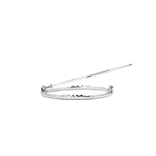 Oblique Unique® Metall Haarklammer 4,5 cm Rund 1 Stück für Damen Frauen Mädchen Haarspange in Gold oder Silber - Farbe wählbar (Silber)