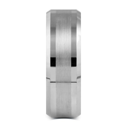 Manly Bands: Mens Wedding Bands and Rings - Unique Polished or Satin Finished Tungsten, Comfort Fit Wedding Band, Stylish Ring for Men, Free Silicone Ring Included2