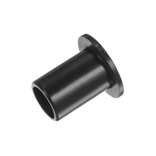 Kozelo 4 Stück Nylon-Flanschbuchsen [10,1 mm Bohrung x 12 mm Außendurchmesser x 20,5 mm Länge] Nylon-Kunststoffbuchsen für Welle, schwarz