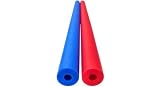 Play22 Pool Noodles Foam 2 Pack - 55' Long Extra Dense Foam, Red and Blue