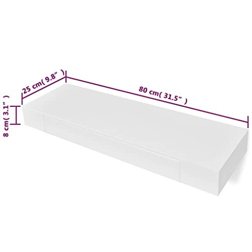 VidaXL 2X Mensole con Cassetti Bianco MDF Scaffali...