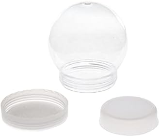 Creative Hobbies 4 Inch DIY Clear Plastic Water Globe Snow Globe with Screw Off Cap -Great for DIY Crafts