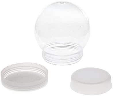 Creative Hobbies 4 Inch DIY Clear Plastic Water Globe Snow Globe with Screw Off Cap -Great for DIY Crafts