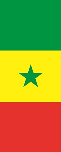 Drapeau du Sénégal vertical 120 x 300 cm U24 textile résistant