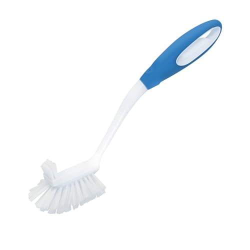 Image of LOLA Pro Utility All Purpose Kitchen Cleaning Brush, Durable Bristles, Comfort Ergonomic Rubber Non-Slip Grip, Built-in Food Scraper, 1 Count