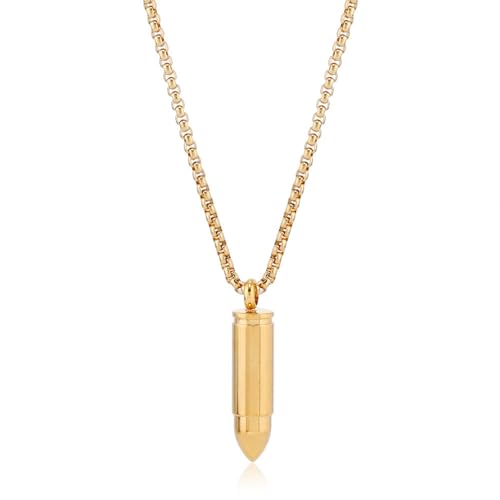 Toodoumama 2 in 1 Portable Mini Pendant Necklace Wearable Personal Massager Personalized Bar Y-Necklaces for Daily Relaxation (02-Gold)