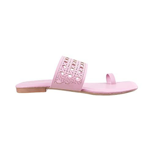 Image of Metro Womens Synthetic Lightgreen Slippers (Size