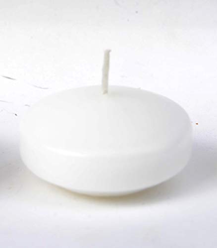 Roura - Velas flotantes (25 Unidades, 26 x 51 mm), Color Blanco