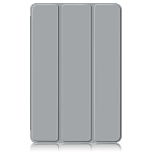 DINGGUAGUA Case for Lenovo tab p12 12.7 Inch 2023 TB-370FU,Soft TPU Back Shell Slim Smart with Multi-Angle Stand Cover for Lenovo Tab P12 (2024) 12.7" Tablet,Grey