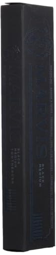 Miniatura 6 de Marvis Cepillo De Dientes Negro, Cepillo Dientes De Plástico Con Funda Para Cabezal Transparente, Cepillo Dental De Viaje Para La Placa Y El Sarro