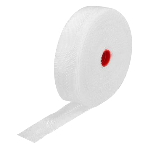 Image of MECCANIXITY Fiberglass Cloth Tape Fiberglass Mesh Glass Fiber Mesh Woven Fiberglass Fabrics Insulation Tape 30m(33 Yard) x20mmx0.17mm for Reinforcement Repair