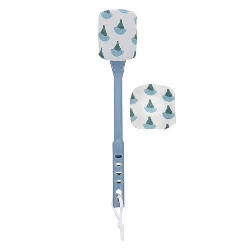 Brosse à dos à long manche et chiffon de lavage corporel pour exfoliation douce