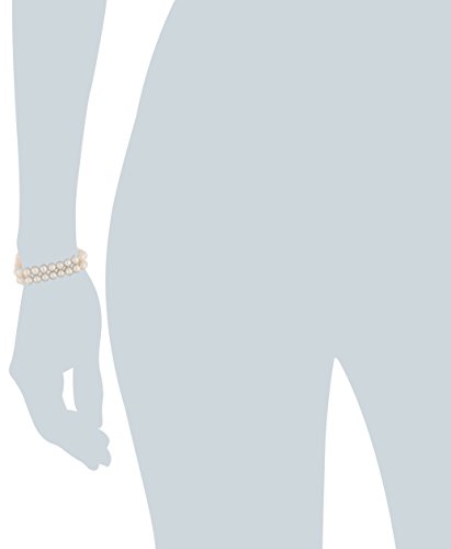 Sterling Silver 2-Row White Freshwater Cultured A Quality Pearl Bracelet (6.5-7Mm), 8" #TOP2