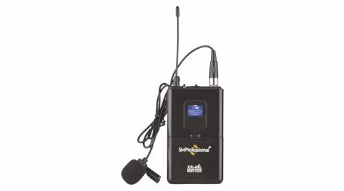 Image of The Studiomaster XR 40 LL Dual UHF Wireless Microphone System - Two Lavalier (Lapel) Mics with Receiver for Stage, Lectures, Public Speaking & Events