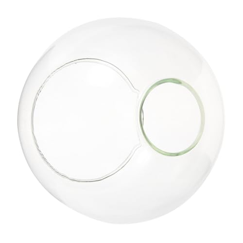 LIFKICH Double Transparent Glass Lamp Shade Replacement Decorative Globe Lampshade for Pendant Ceiling Table Lamps Easy Install Indoor Light Cover with Smooth Surface and Rounded Edges