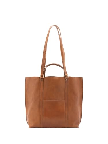 Sac à bandoulière unisexe grand format cuir véritable miel italie
