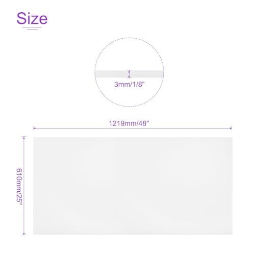 Image of DMiotech 24 x 48 x 1 /8 Inch Plastic UHMW Sheets, Ultra High Molecular Weight Polyethylene, Opaque White Polyethylene Board for Automotive, Chemical, Manufacturing, DIY Home Kitchen