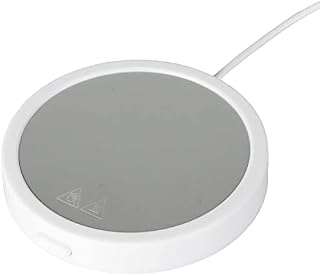 Electric Coffee Mug Warmer 5V 10W USB Rechargeable Coffee Cup Heater Portable Heating Coaster Waterproof Tea Coffee Milk Warmer Pad(white)