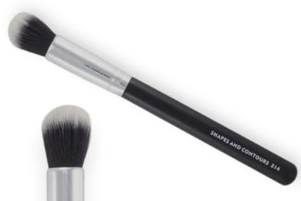 F.A.R.A.H Shapes and Contours 214 – Vegan Contour Brush for Sculpting & Defining – 100% Synthetic Bristles, Brass Ferrule & Wooden Handle