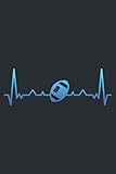  Funny Rugby Ball Heartbeat Line Gift: 6x9 Notes, Diary, Journal 110 Page
