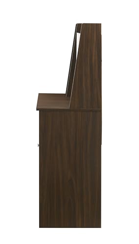 Image of DeckUp Aston Home Engineered Wood Study Table and Office Desk (Walnut & White, Matte Finish)