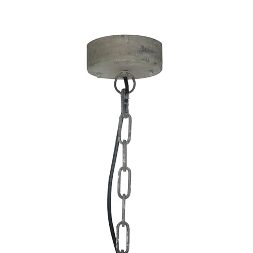 Creative Co-Op 3-Tier Round Metal Chandelier with Hanging Wood Beads - Image 8