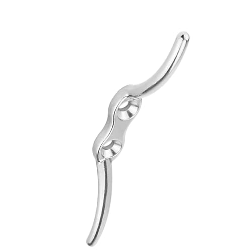 Toddmomy 2Pcs Stainless Steel Boat Cleat Hooks for Docking Yacht Mooring Durable Anchoring System for Watercraft Multipurpose Use Garage Shed