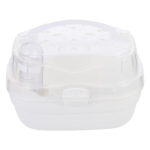 Gatuida Jaula De Hámster Transpirable Caja Portátil para Mascotas UFO Clásico Color Lunar para Llevar Hámsters y Pequeños Roedores