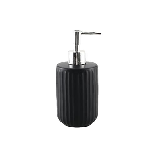 Bathroom Hand Soap Dispenser Decorative Ceramic Striped Soap Dispenser for Hand Soap Lotion Stylish Hand Pump Dispenser Soap Bottle for Kitchen Bathroom Hand Soap Dispenser