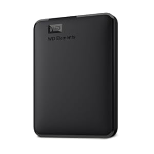 WD Disco duro externo portátil Elements de 2 TB para Windows, USB 3.2 Gen 1/USB 3.0 para PC y Mac, listo para conectar y usar, WDBU6Y0020BBK-WESN