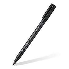 Staedtler Lumocolor - Bolígrafo permanente (punta media, 10 unidades), color negro