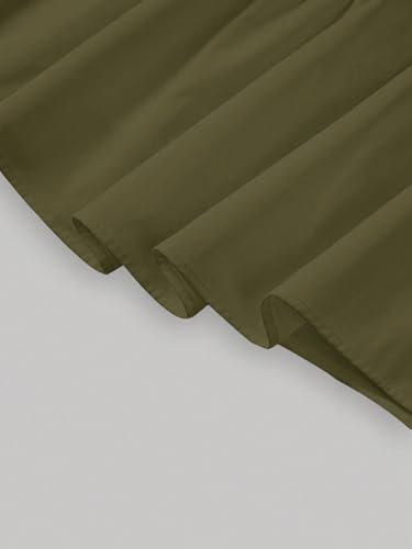 Women High Waist Solid Ruffle Hem Skirt Summer Skirt2