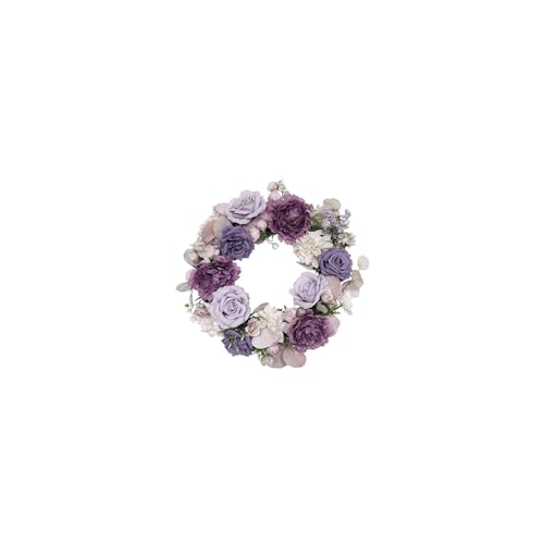 Couronne de fleurs décoration murale et porte de maison suspendue Noël