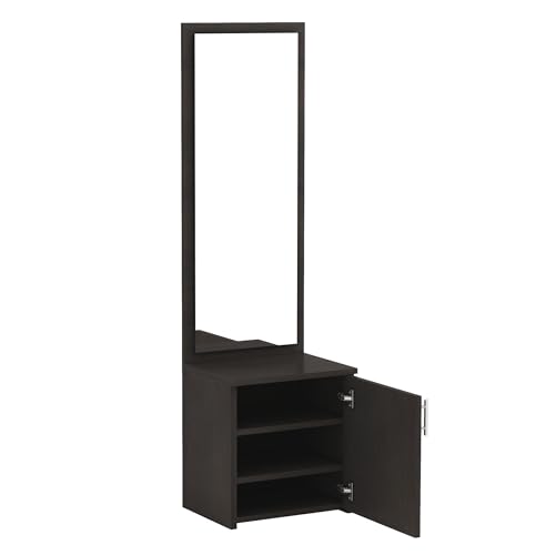 Image of DesignFit Engineered Wood Dressing Table with Mirror Dressing Table with Storage Vanity Table for Bedroom Living Room Home - Wenge Finish