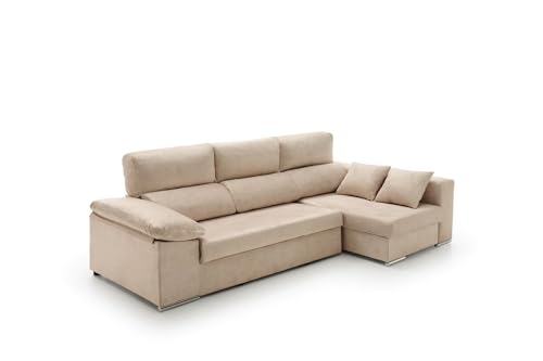 Velare | Sofa Chaise Longue Cama con Arcón Giulia Beige Derecha
